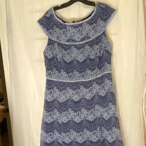 roaman's women's plus size Blue Lace Dress